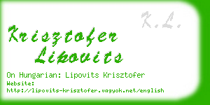 krisztofer lipovits business card